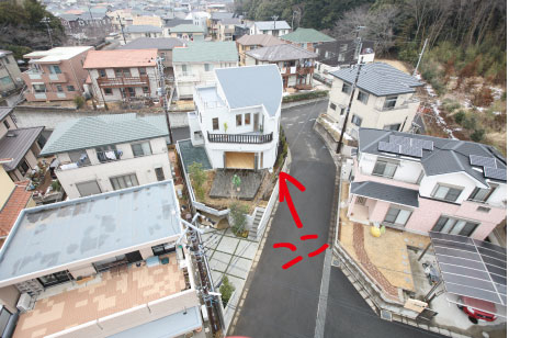 CLE家上空写真
